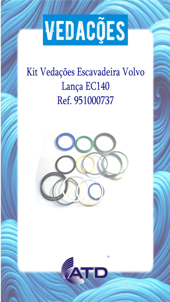 Kit Vedações Escavadeira Volvo Lança EC140