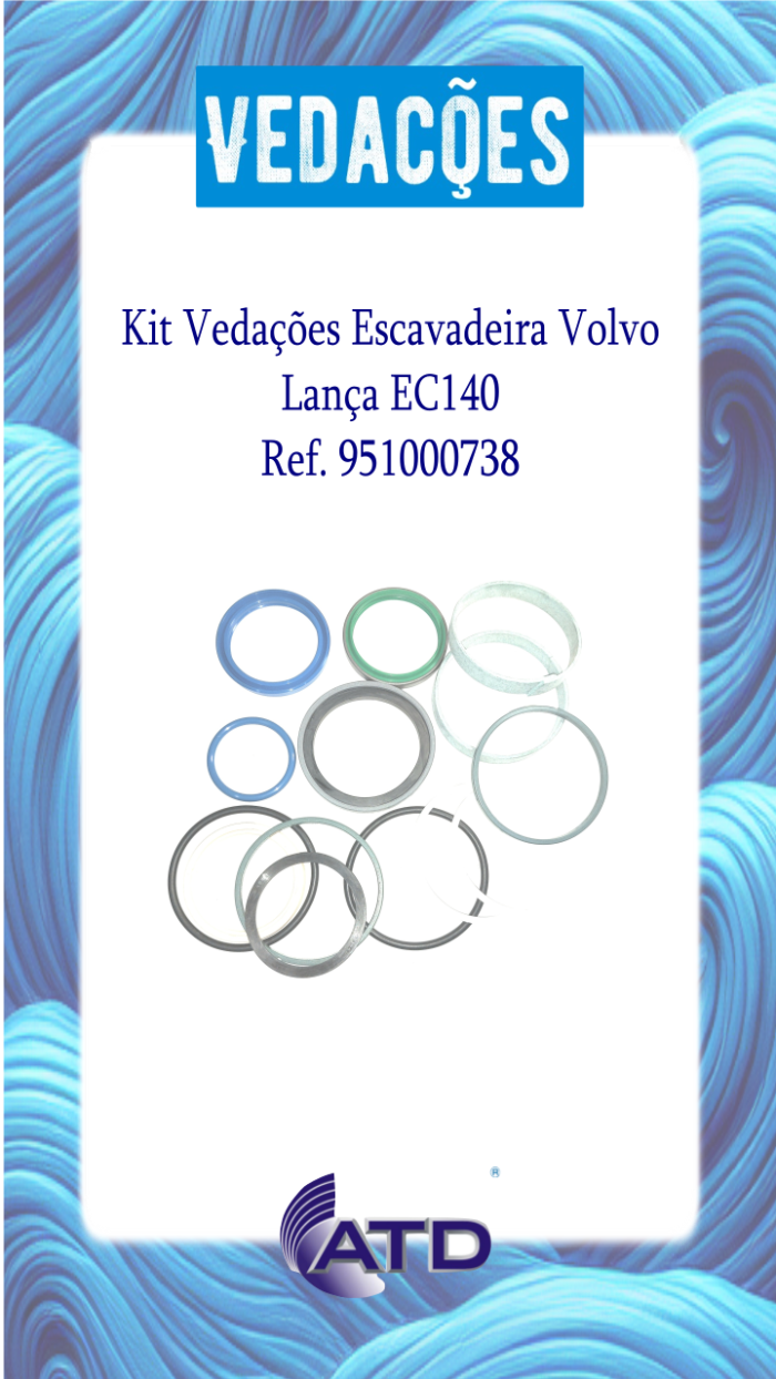 Kit Vedações Escavadeira Volvo Lança (2) EC140