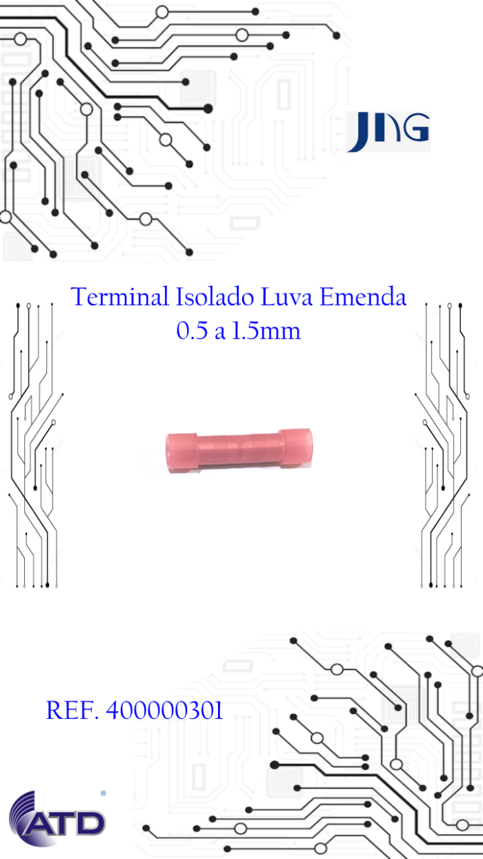 Terminal Isolado Tipo Luva 0.5mm a 1.5mm