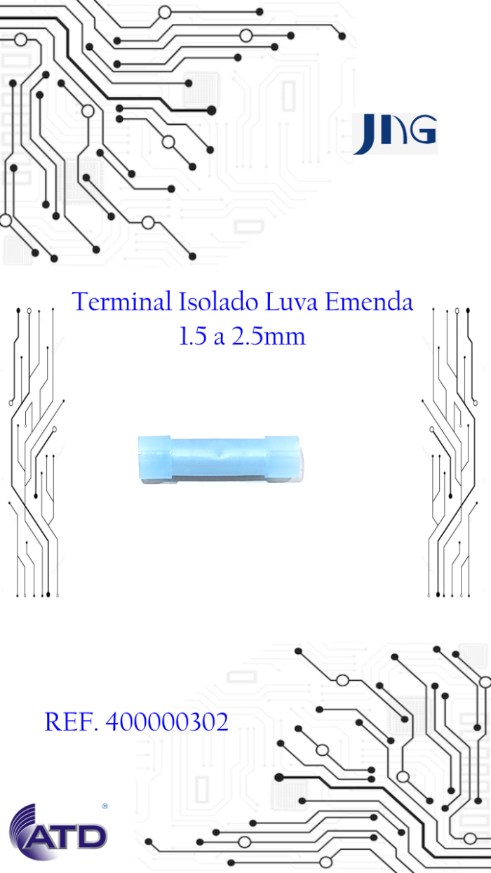 Terminal Isolado Tipo Luva 1.5mm a 2.5mm