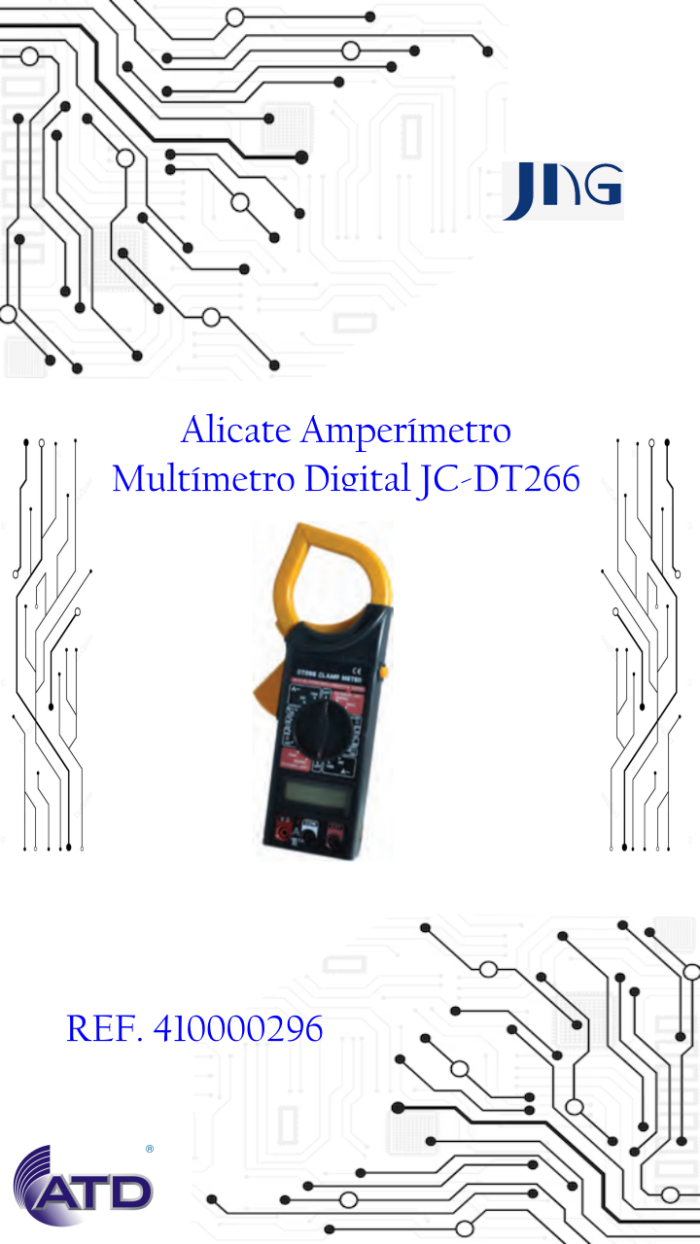 Alicate Amperímetro/Multímetro Digital   JNG