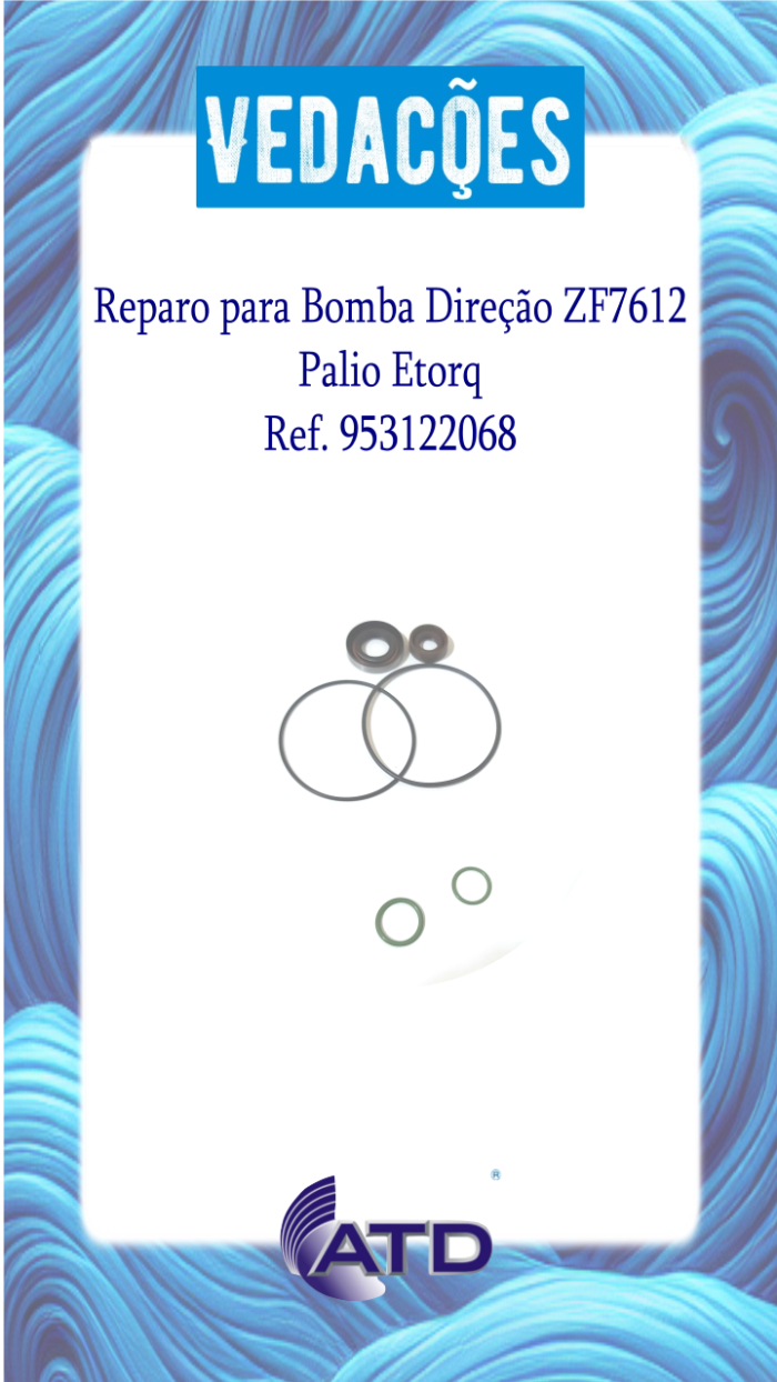 Reparo para Bomba Direção ZF7612 Palio Etorq
