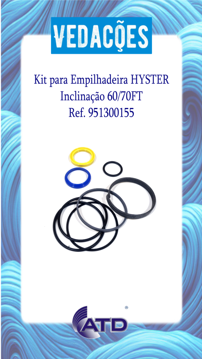 Kit de Vedações para Empilhadeira HYSTER Inclinação 60/70FT
